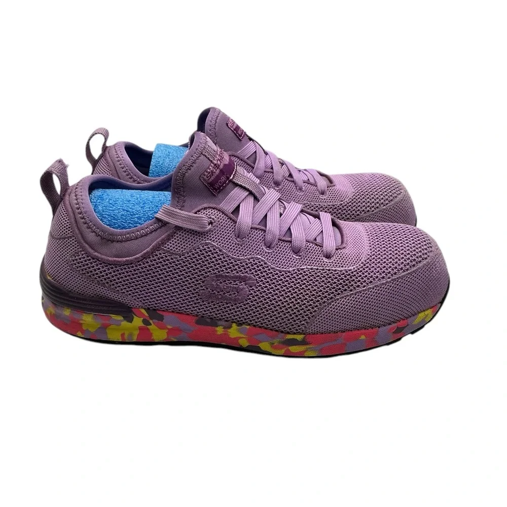 Skechers Women's Lace Up‎ Athletic Safety Toe Industrial Shoe size 7.5